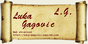 Luka Gagović vizit kartica